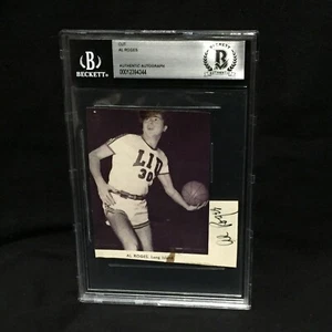 AL ROGES LONG ISLAND SIGNED AUTO 3X4 MAGAZINE CUT PHOTO BAS BECKETT SLABBED - Picture 1 of 3