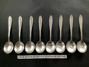 4 International Wedgwood Sterling Silver Bouillon Soup Broth Spoons NO mono - Picture 1 of 6
