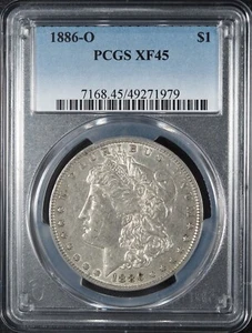 1886-O Morgan Silver Dollar | PCGS XF45 | Affordable Semi Key Date - Picture 1 of 4