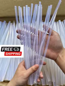 10pcs Transparent Hot Melt Glue Stick, 0.27x7.87in, HighViscosity Glue Stick NEW - Picture 1 of 6