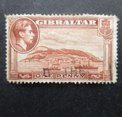 GIBRALTAR N°103B dentelé 14 oblitéré - Photo 1/1