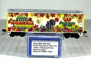ATLAS N SCALE 40' PLUG DOOR BOX CAR THANKSGIVING SPECIAL 50006042 - Picture 1 of 3