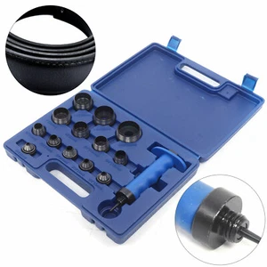 14PCS 5-35mm Hollow Punch Tool Set Leather Gasket Hole Rubber Cutter+Storage Box - Picture 1 of 12