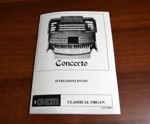 GEM CONCERTO Manuale istruzioni e uso ITALIANO 16 pag 15x21 Usato Buone condiz. - Picture 1 of 5