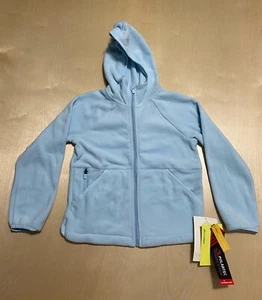 All in Motion Kids Polar Fleece Jacket Blue Water Repellent Size Medium Hooded - Picture 1 of 10