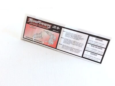 TRANSFORMERS Robots in Disguise MOVOR & RO-TOR Instruction Manual Ruination 2001 - Image 1 of 3