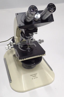 REICHERT ZETOPAN Nº MICROSCOPIO 237 579 CON OBJETIVOS 10:1, 20:1, 45:1, 100:1 6V Foto 1 de 4