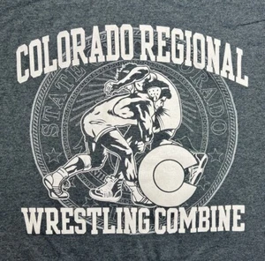 T-shirt Colorado Wrestling Regional Combine grigia S, M, L, XL, XXL, XXXL in eccesso di magazzino - Foto 1 di 4