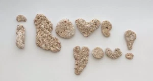 Natural Letter Shaped Stones I LOVE YOU! Beach Rocks word pebble art craft💕USA - Picture 1 of 11