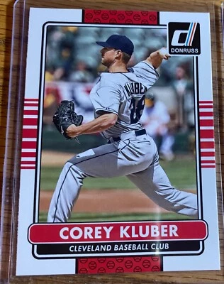 2015 Donruss Corey Kluber MLB Baseball Card Cleveland Indians #78 - Image 1 of 2
