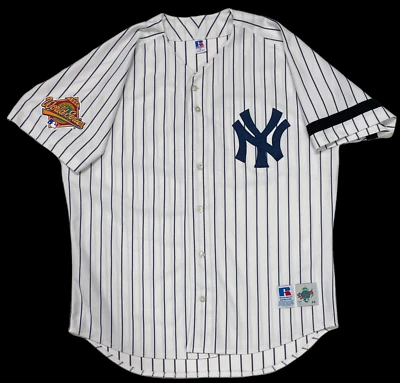 CAMISETA DERECHA JETER 1996 SERIE MUNDIAL AUTÉNTICA DE LOS NEW YORK YANKEES RUSSELL DC 48 Foto 1 de 4