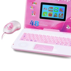 Pink Kids Laptop With Mouse & USB - 48 Educational Modes for Smart Learning - Picture 1 of 9