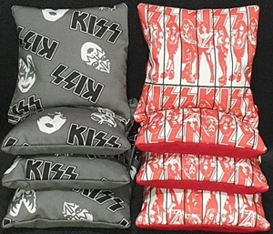 Set Of 8 Kiss Cornhole Bean Bags FREE SHIPPING - Picture 1 of 5