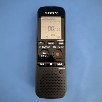 Sony M2 - Micro SD - ICD-PX333 Digital Voice Recorder Black Tested Working - Image 1 of 4