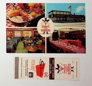 Postal Stern's Barbacoa y Matchbook Cubierta Culver City California - Imagen 1 de 2