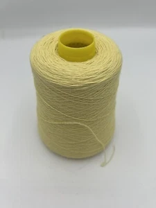 500 Gram Cone 100% Wool Knitting Hosiery 2/12nm Yarn Lemon Yellow.Soft To Handle - Picture 1 of 6