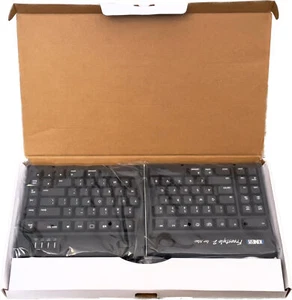 Kinesis Freestyle 2 USB Hub Ergonomic Keyboard Mac US Layout USB-C KB800HMBUS - Picture 1 of 5