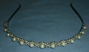 BRAUTKLEID ACCESSOIRE PERLEN FAKE DIAMANTEN METALL STIRNBAND PERLEN WIE PERLEN - Bild 1 von 3