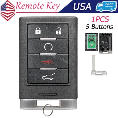 For Cadillac 2010-2015 SRX 2013-2014 ATS XTS Remote Key Fob Entry NBG009768T - Image 1 of 4