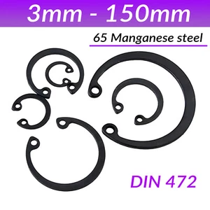 Internal Circlips Retaining Rings for Bores Sizes 3-150mm DIN472 Manganese Steel - Picture 1 of 69