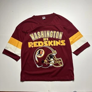 Vintage 80s Washington Redskins Graphic T-Shirt Jersey NFL Football Gr. L - Bild 1 von 4