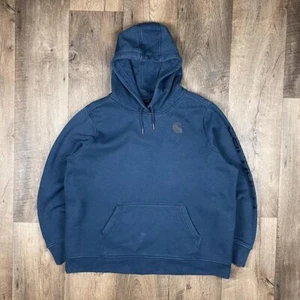 Blue Carhartt relaxed fit hoodie in size women's XXL - Picture 1 of 6