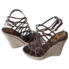 ROBERTO CAVALLI Heels Sandals Shoes Espadrille High Wedges Ankle Straps Strappy 
