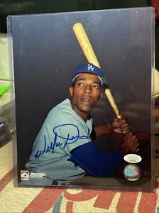 Willie Davis Signed 8x10 Photo Los Angeles Dodgers- JSA - Picture 1 of 4