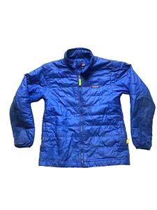 Patagonia Jacket Youth Large Blue Nano Puffer Primaloft Outdoor Full Zip Boys - Picture 1 of 13