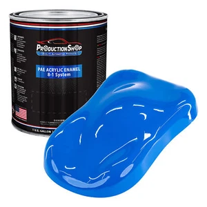 ProductionShop 1 Gallon High Gloss Grabber Blue Acrylic Enamel Auto Paint - Picture 1 of 1
