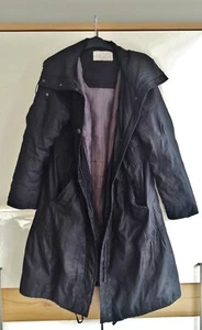 Damen Outdoor Jacke Mantel - Gr. 40 - schwarz - abnehmbare Kapuze mit Teddyfell - Bild 1 von 7