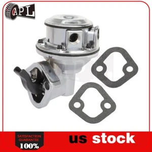 For Chevy SBC 350 High Volume Mechanical Fuel Pump Chrome 1/4" Fitting PCE146 - Picture 1 of 10
