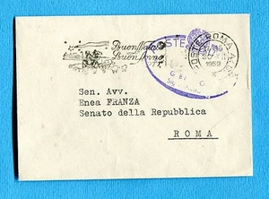 1959 ROMA - MINISTERO DELLE POSTE - GABINETTO DEL MINISTRO bollo ovale  (304269) - Picture 1 of 1