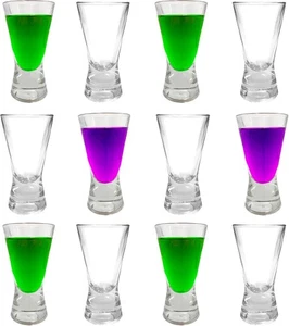 Heavy Base V-Shaped Shot Glasses 35ml, Vodka Glasses, Shot Glasses - Picture 1 of 9