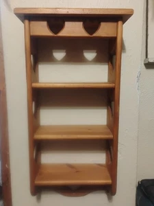 Mensola da parete vintage fatta a mano con cuore a 4 livelli - Foto 1 di 14