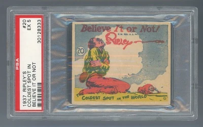 1937 R21 Ripley's Believe It or Not #20 Coldest Spot In World PSA 5 EX #28333 - Image 1 of 2
