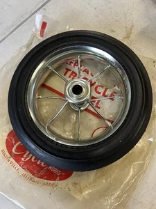 NOS vintage TRICYCLE Rear Replacement WHEEL Hansen Cycle Works Chrome 6 3/4" - Picture 1 of 3