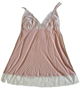 Camisón rosa Oh zuza con encaje blanco talla X grande nuevo sin etiquetas (etiqueta caída) - Imagen 1 de 7