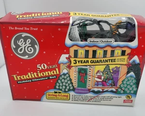 GE 50 Lichter Traditional Holiday Classics Weihnachtsbeleuchtung Innen Außen weiß - Bild 1 von 9