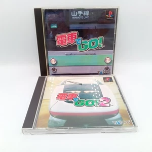 Densha De Go! Densya 1 & 2 Set PS1 PlayStation 1 Authentic Japanese Complete - Picture 1 of 6
