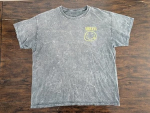 Nirvana T-Shirt Large Stonewashed grau Smile Face Repro - Bild 1 von 6