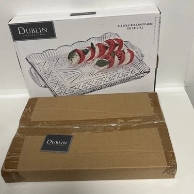 Dublin Crystal Rectangular Serving Tray, Clear, 16x1.75x11 Brand New Sealed - Image 1 of 2