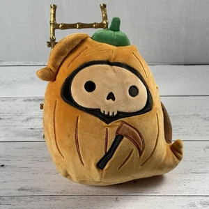 Squishmallows Halloween Otto the Pumpkin Grim Reaper 8 Inch Mallow Mash New - Picture 1 of 9