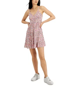 Just Polly Womens Juniors V-Neck Short Mini Dress Size M - Picture 1 of 3