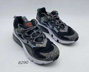 Nike Air Max 270 React (GS) Boy's Size 5.5Y Running Shoes Gray Black - Picture 1 of 12