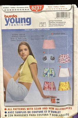 NEW Burda Pattern 8237 Women's Skirt size 6-24 - Image 1 of 2