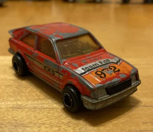 Oldtimer Majorette rot Ford Escort XR3 selten original altes Auto Fließheck öffnet ++++ - Bild 1 von 8