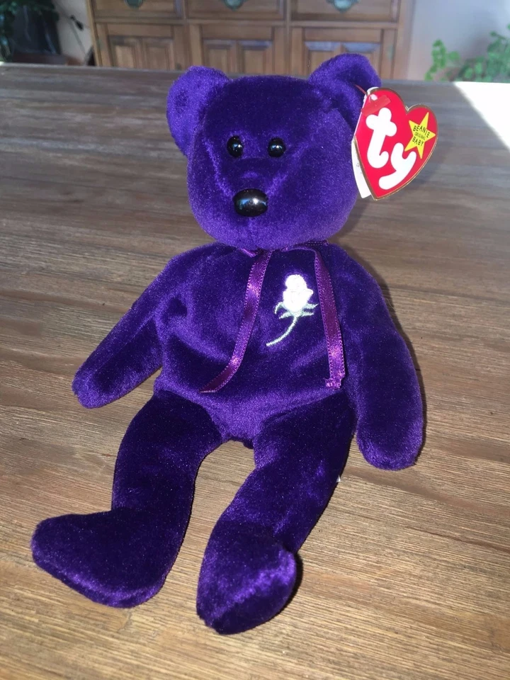 *罕见* 第 1 版戴安娜王妃豆豆娃 * 状况完好 * — 第 1/4 张图片