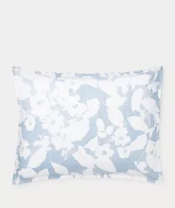 $SALE$ RALPH LAUREN WILLA PILLOW SHAM KING Floral Blue Stripe NEW FREE SHIPPING - Picture 1 of 9