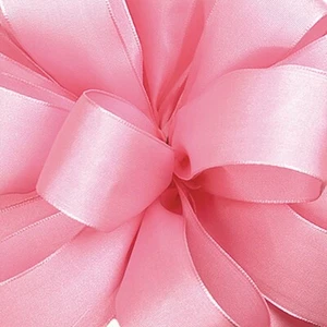Berwick Offray Revogue Wired Edge LT Pink Ribbon 2-1/2" x 40 yd Light Pink Roll - Picture 1 of 2